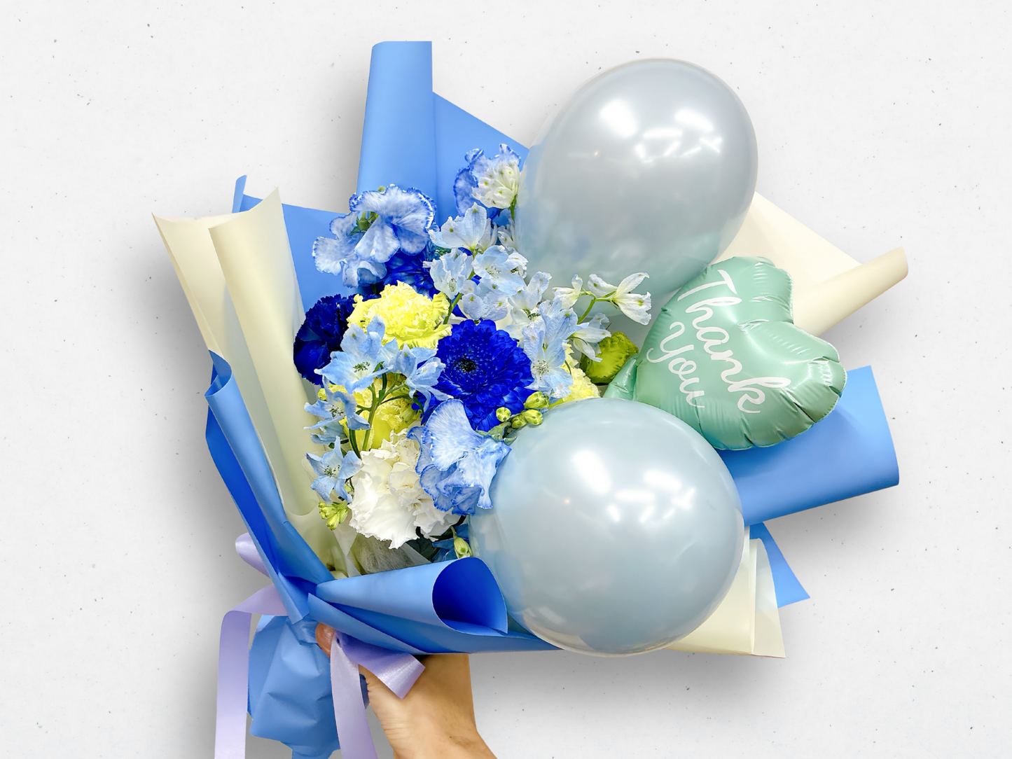 【未来へ羽ばたく】Blue系バルーン入り 卒業・送別ブーケ