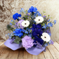 【静かな気品を贈る】ブルー＆ラベンダーの上質アレンジメント