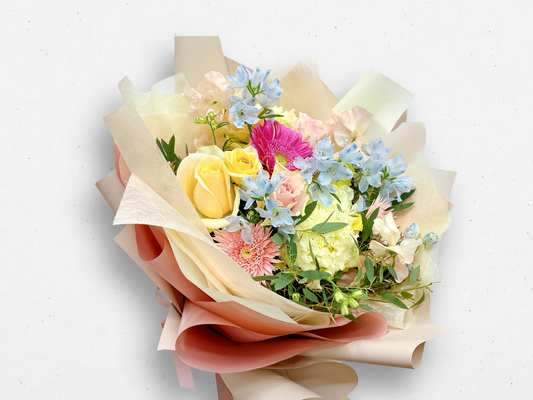 【春色を束ねて】パステルミックスのナチュラルブーケ